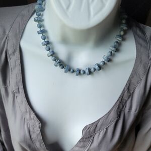Elegant Blue Beaded Necklace
